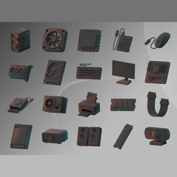 باندل آبجکت قطعات کامپیوتر 3D - تصویر 3