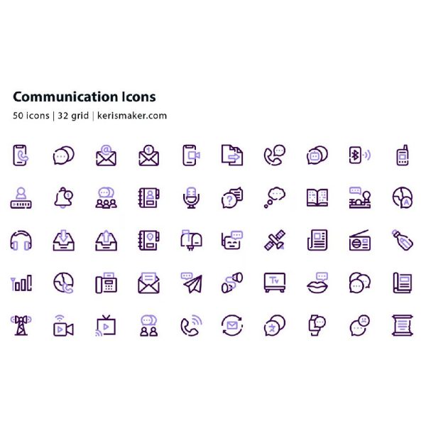 50 آیکون ارتباطات - تصویر 2