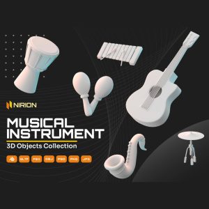 باندل آبجکت آلات موسیقی خانه 3D