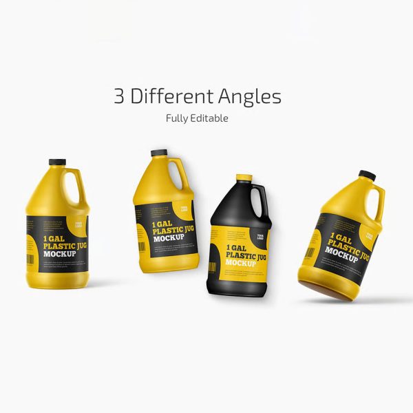 طرح موکاپ گالن پت پلاستیکی - تصویر 4