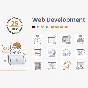 پک آیکون توسعه وب