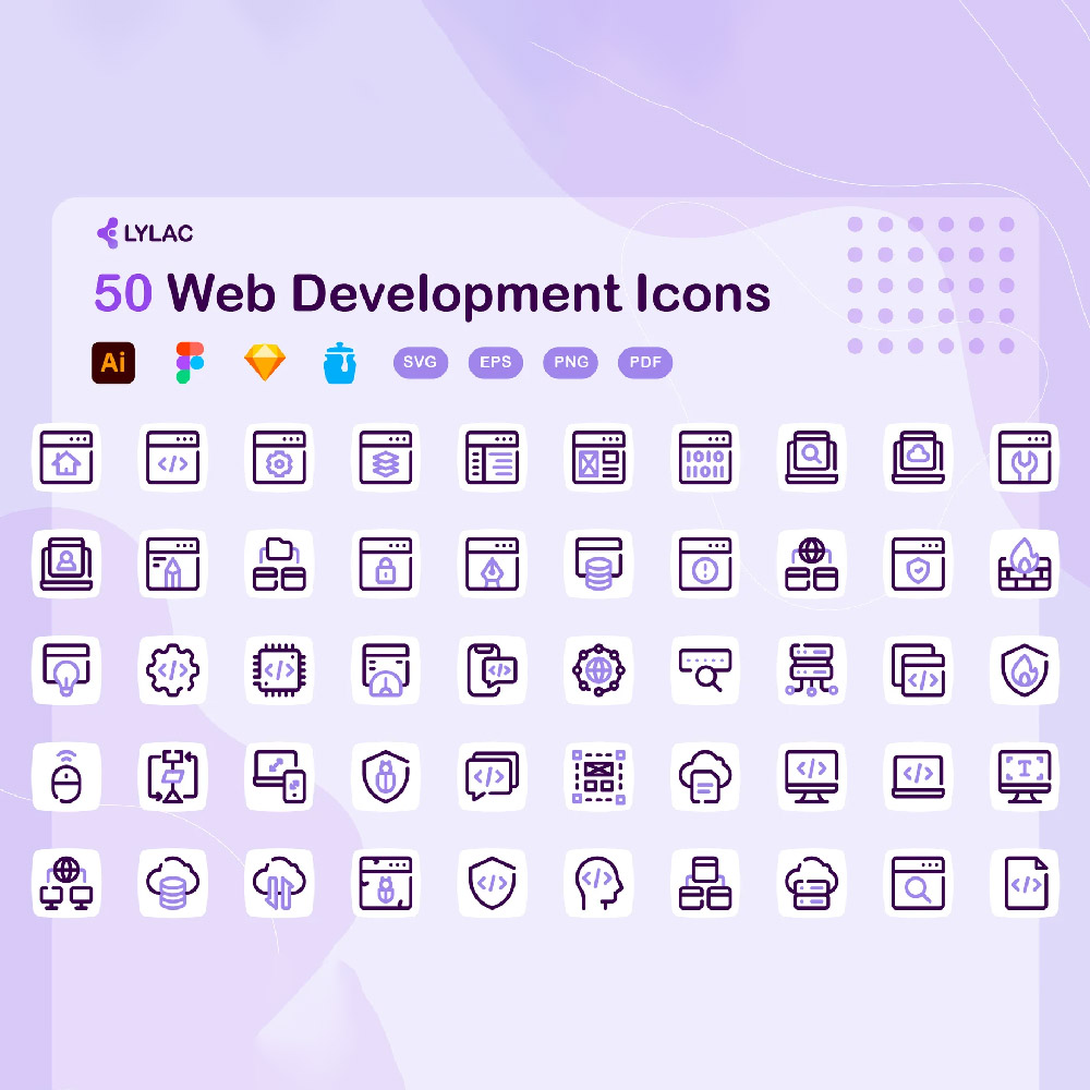 50 آیکون عناصر توسعه وب 50 آیکون عناصر توسعه وب