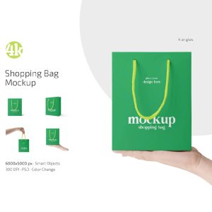 طرح موکاپ ساک خرید کاغذی