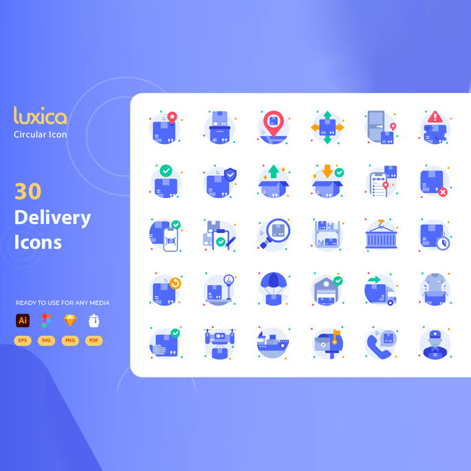 30 آیکن تحویل سفارش 30 آیکن تحویل سفارش