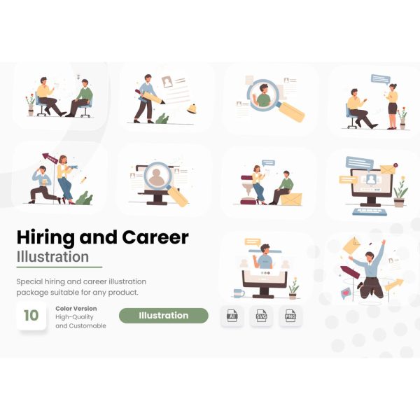 پک وکتور مفهومی استخدام - تصویر 3