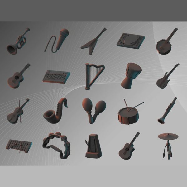 باندل آبجکت آلات موسیقی 3D - تصویر 3