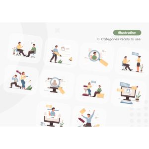 پک وکتور مفهومی استخدام