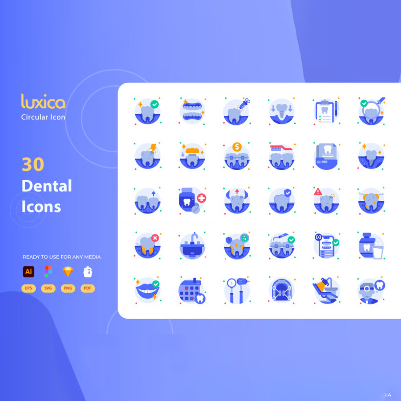 30 آیکن دندان پزشکی 30 آیکن دندان پزشکی