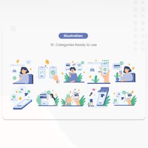 پک وکتور مفهومی پرداخت آنلاین