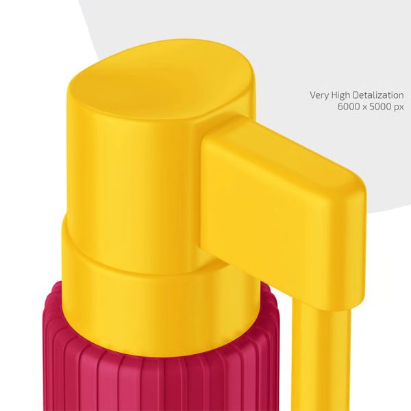 طرح موکاپ بطری اسپری گلویی - تصویر 3