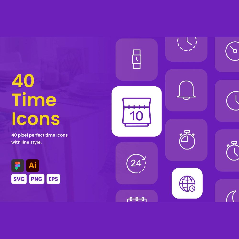 40 آیکن زمان 40 آیکن زمان
