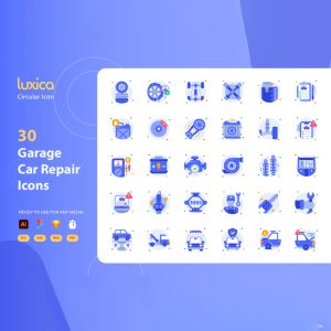 30 آیکن گاراژ و تعمیرگاه ماشین