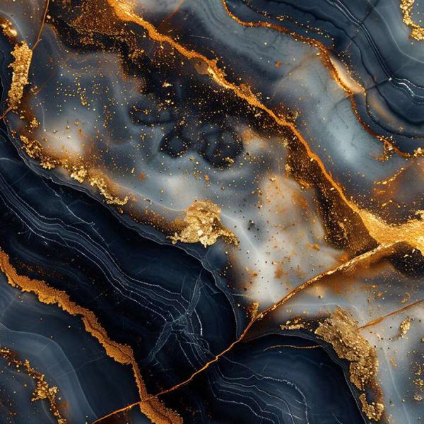 باندل پترن ماربل سیاه با آبسترکت طلا - تصویر 10