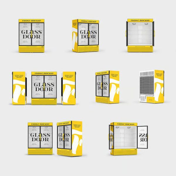 طرح موکاپ یخچال ایستاده دو در - تصویر 4