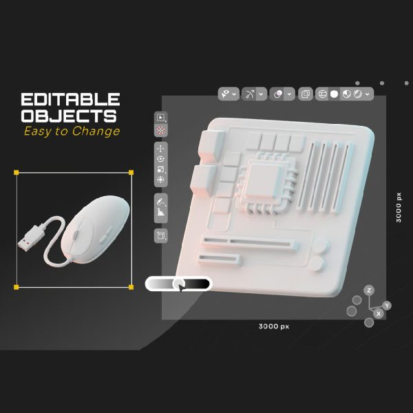 باندل آبجکت قطعات کامپیوتر 3D - تصویر 7