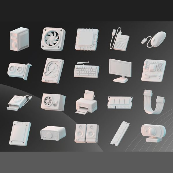 باندل آبجکت قطعات کامپیوتر 3D - تصویر 8