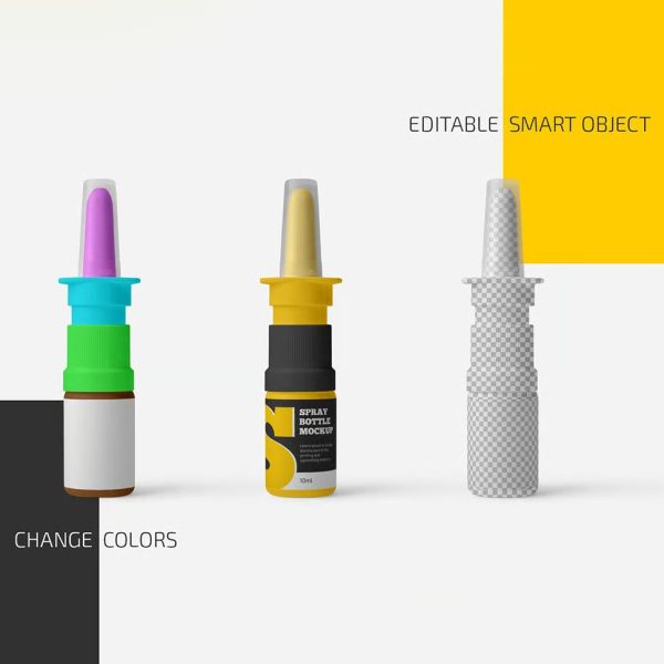 طرح موکاپ اسپری بینی - تصویر 3