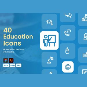 40 آیکن تحصیل