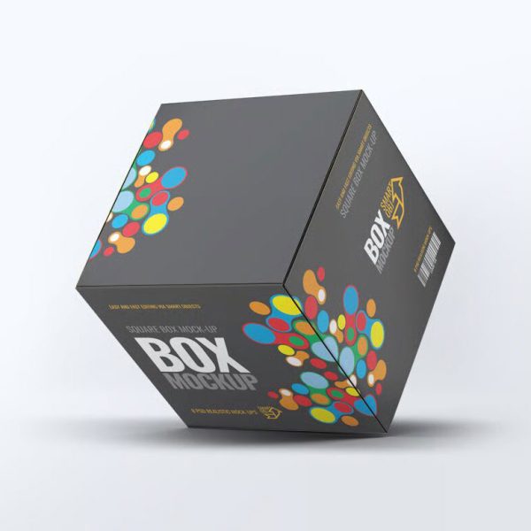 طرح موکاپ جعبه مکعبی - تصویر 8