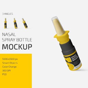 طرح موکاپ اسپری بینی