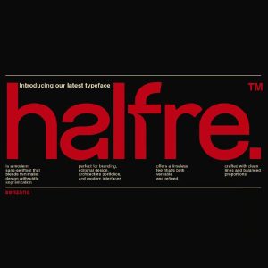 فونت انگلیسی halfre