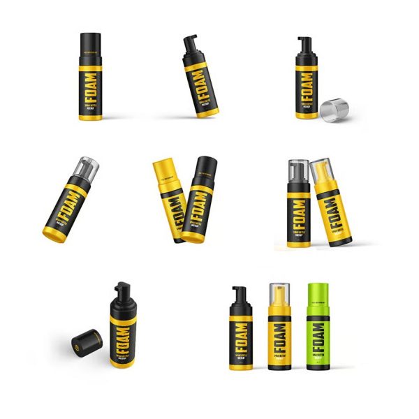 طرح موکاپ بطری اسپری فوم - تصویر 4