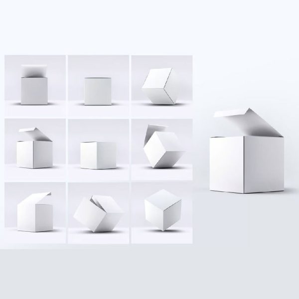 طرح موکاپ جعبه مکعبی - تصویر 3