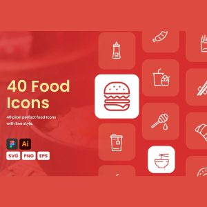 40 آیکن غذا و فست فود