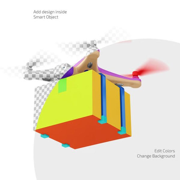 طرح موکاپ تحویل با پهپاد - تصویر 2