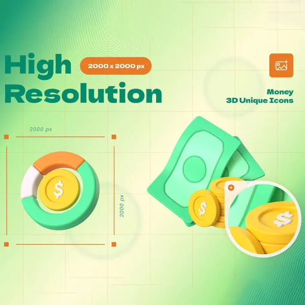 باندل آیکن 3D پول - تصویر 2