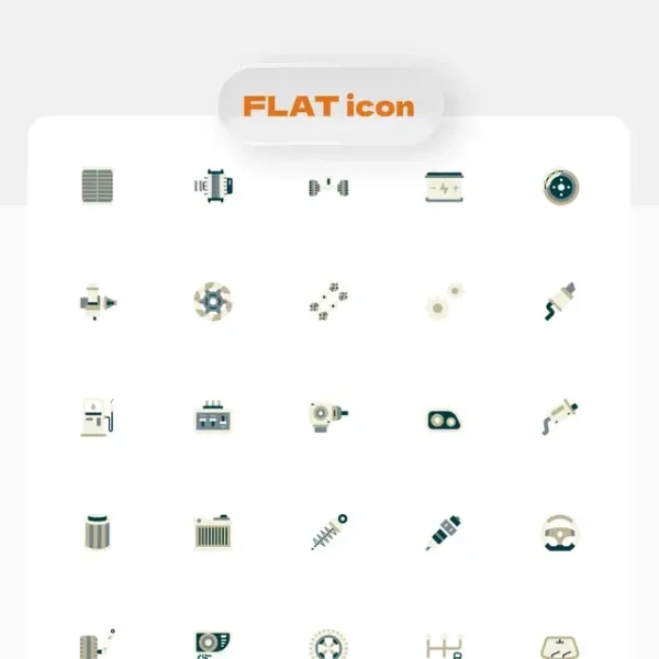 پک آیکون قطعات یدکی خودرو - تصویر 2