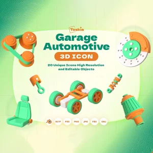 باندل آیکن 3D گاراژ ماشین