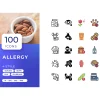 پک آیکون آلرژی (Allergy Icons)