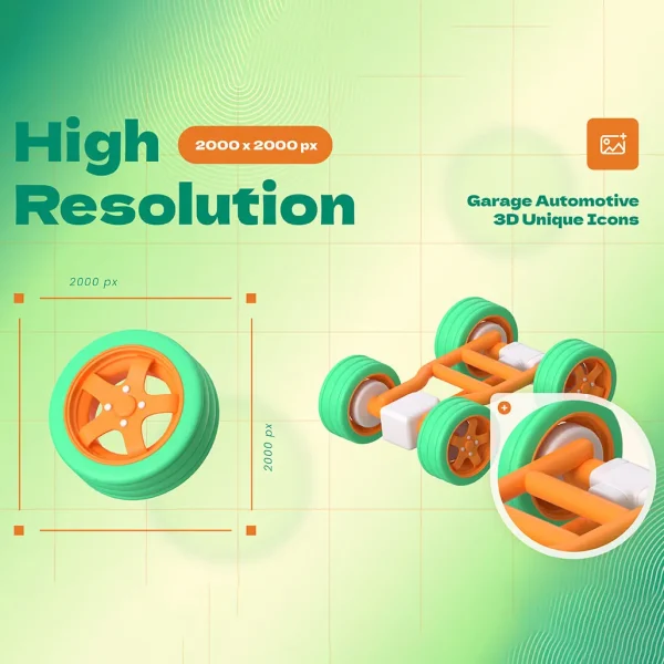باندل آیکن 3D گاراژ ماشین - تصویر 3