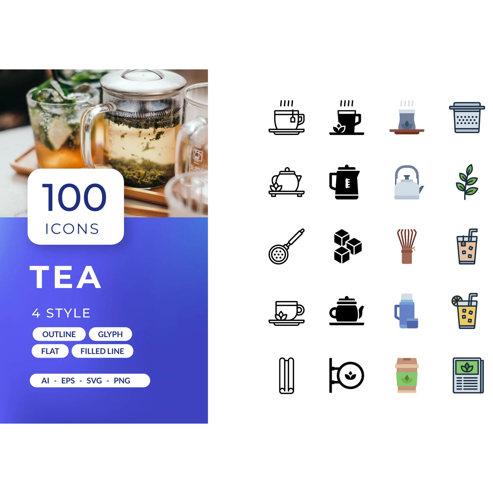 Tea Icons پک آیکون چای