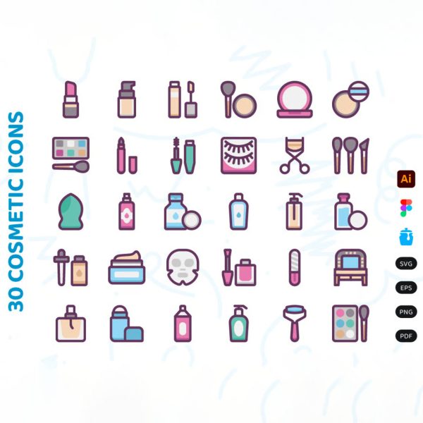 30 آیکون لوازم آرایشی - تصویر 4