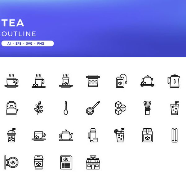 پک آیکون چای - تصویر 2