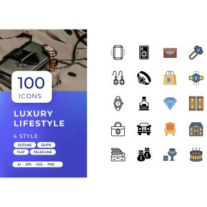 پک آیکون سبک زندگی لاکچری (Luxury Lifestyle Icons)