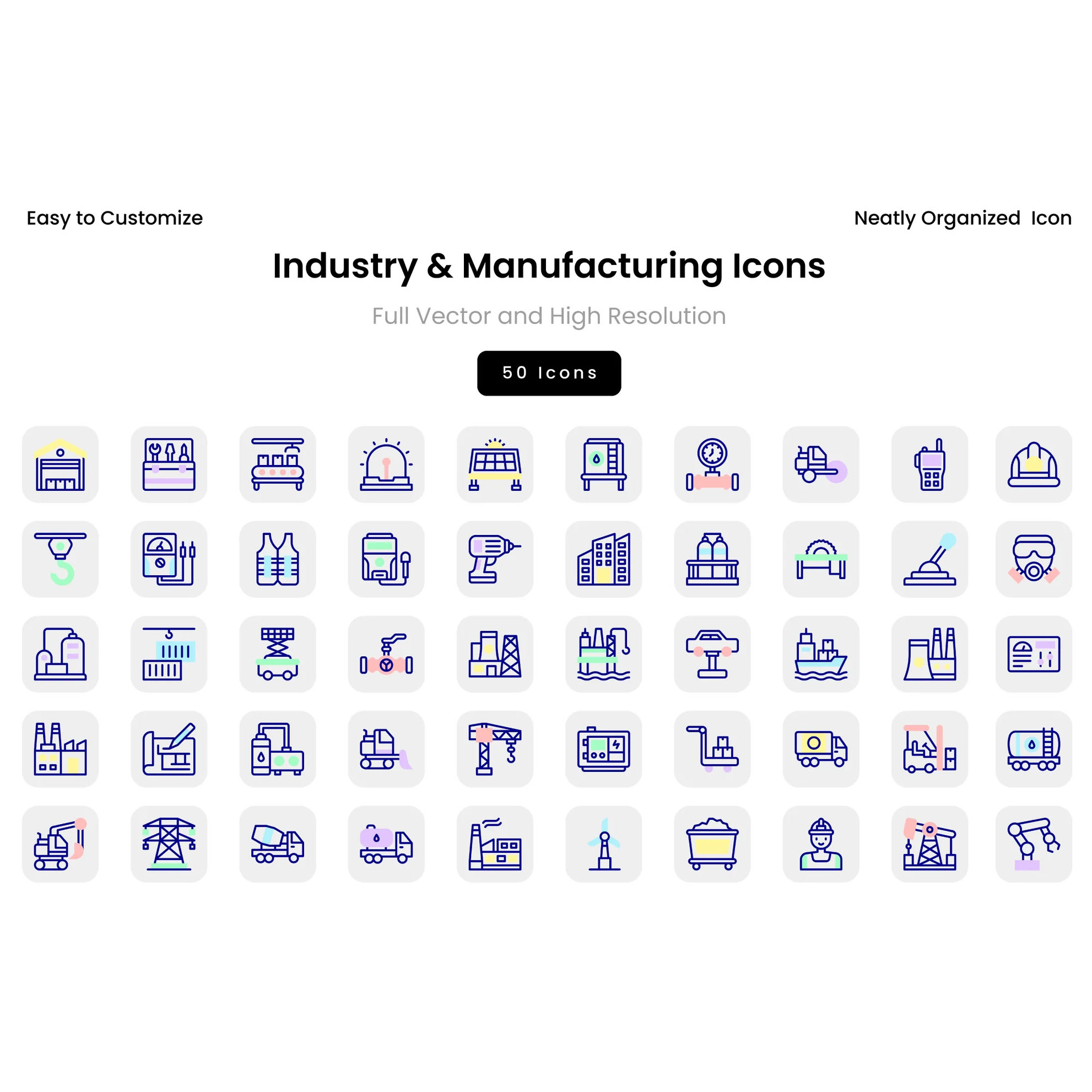 3c58146d-14f5-481d-a038-465dfbf89ddc پک آیکن صنعت و تولید (Industry Manufacturing Icons)