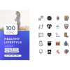 پک آیکون سبک زندگی سالم (Healthy Lifestyle Icons)