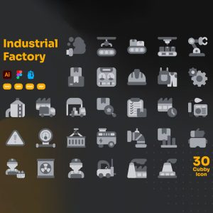 30 آیکون کارخانه صنعتی