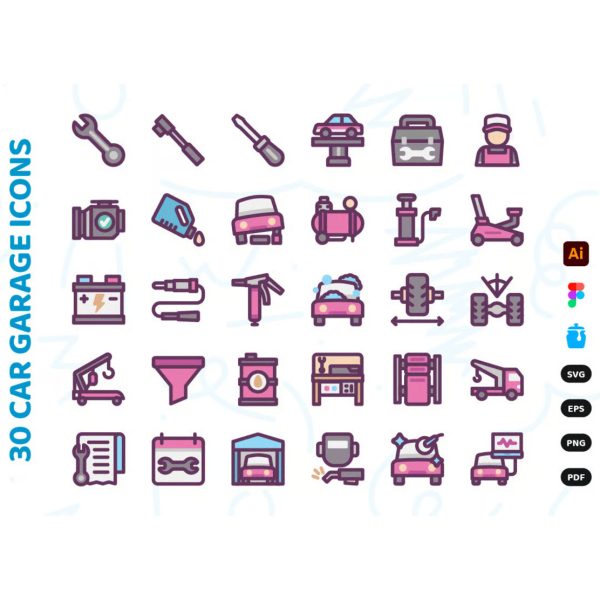 30 آیکون گاراژ ماشین - تصویر 4