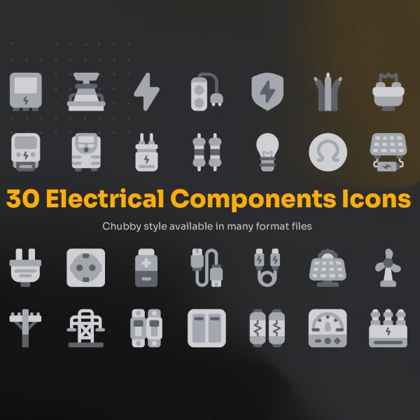 30 آیکون قطعات الکتریکی - تصویر 4